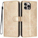 Sonnenblumen-Prägung vegane Leder-Handyhülle mit kleinem schwarzem Seil, Für iPhone 14 Pro Max, Für iPhone 13 Pro Max, Für iPhone 13 Pro, Für iPhone 13, Für iPhone 12 / 12 Pro, Für iPhone 12 Pro Max, Für iPhone 11 Pro Max, Für iPhone 11