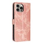 Sonnenblumen-Prägung vegane Leder-Handyhülle mit kleinem schwarzem Seil, Für iPhone 14 Pro Max, Für iPhone 13 Pro Max, Für iPhone 13 Pro, Für iPhone 13, Für iPhone 12 / 12 Pro, Für iPhone 12 Pro Max, Für iPhone 11 Pro Max, Für iPhone 11