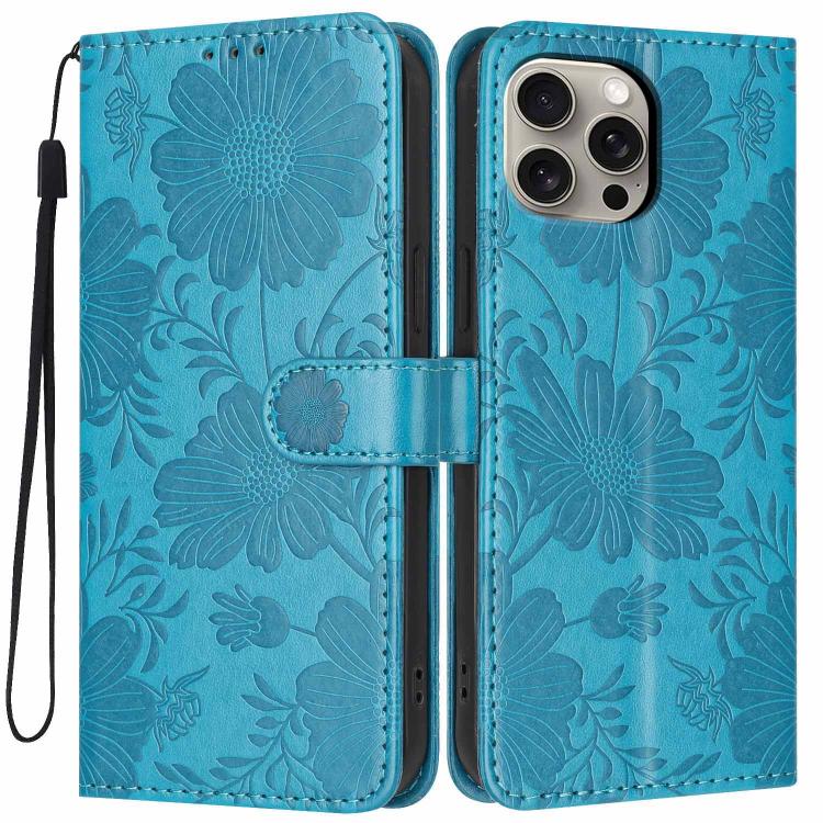 Sonnenblumen-Prägung vegane Leder-Handyhülle mit kleinem schwarzem Seil, Für iPhone 14 Pro Max, Für iPhone 13 Pro Max, Für iPhone 13 Pro, Für iPhone 13, Für iPhone 12 / 12 Pro, Für iPhone 12 Pro Max, Für iPhone 11 Pro Max, Für iPhone 11