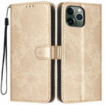 Sonnenblumen-Prägung vegane Leder-Handyhülle mit kleinem schwarzem Seil, Für iPhone 14 Pro Max, Für iPhone 13 Pro Max, Für iPhone 13 Pro, Für iPhone 13, Für iPhone 12 / 12 Pro, Für iPhone 12 Pro Max, Für iPhone 11 Pro Max, Für iPhone 11