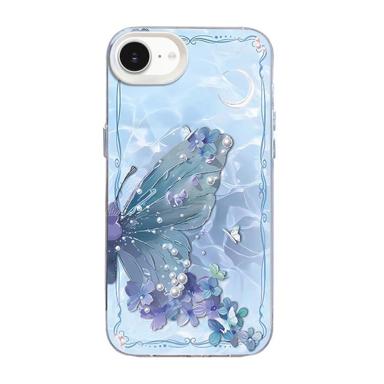 Butterfly Pattern Silver Plating PC Hybrid TPU Phone Case, For iPhone 17e / 16e, For iPhone 17 Pro Max, For iPhone 17 Pro, For iPhone 17, For iPhone Air, For iPhone 16 Pro Max