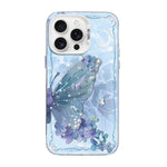 Schmetterlingsmuster silberbeschichtete PC-Hybrid TPU-Handyhülle, Für iPhone 16 Pro, Für iPhone 16 Plus, Für iPhone 16, Für iPhone 15 Pro Max, Für iPhone 15 Pro, Für iPhone 15 Plus