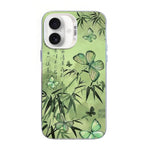 Schmetterlingsmuster silberbeschichtete PC-Hybrid TPU-Handyhülle, Für iPhone 16 Pro, Für iPhone 16 Plus, Für iPhone 16, Für iPhone 15 Pro Max, Für iPhone 15 Pro, Für iPhone 15 Plus