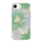Schmetterlingsmuster Silberbeschichtete PC-Hybrid TPU-Handyhülle, Für iPhone 15, Für iPhone 14 Plus, Für iPhone 14, Für iPhone 14 Pro, Für iPhone 14 Pro Max, Für iPhone SE 2022 / SE 2020