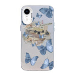 Butterfly Pattern Silver Plating PC Hybrid TPU Phone Case, For iPhone 12 mini, For iPhone 11 Pro Max, For iPhone 11, For iPhone 11 Pro, For iPhone XS / X, For iPhone XR