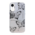 Butterfly Pattern Silver Plating PC Hybrid TPU Phone Case, For iPhone 12 mini, For iPhone 11 Pro Max, For iPhone 11, For iPhone 11 Pro, For iPhone XS / X, For iPhone XR