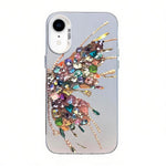 Butterfly Pattern Silver Plating PC Hybrid TPU Phone Case, For iPhone 12 mini, For iPhone 11 Pro Max, For iPhone 11, For iPhone 11 Pro, For iPhone XS / X, For iPhone XR