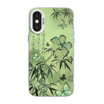 Schmetterlingsmuster Silberbeschichtete PC-Hybrid TPU-Handyhülle, Für iPhone XS Max, Für iPhone 8 Plus / 7 Plus