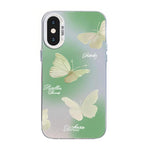 Schmetterlingsmuster Silberbeschichtete PC-Hybrid TPU-Handyhülle, Für iPhone XS Max, Für iPhone 8 Plus / 7 Plus