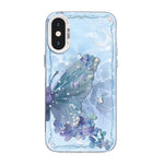 Schmetterlingsmuster Silberbeschichtete PC-Hybrid TPU-Handyhülle, Für iPhone XS Max, Für iPhone 8 Plus / 7 Plus
