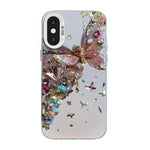 Schmetterlingsmuster Silberbeschichtete PC-Hybrid TPU-Handyhülle, Für iPhone XS Max, Für iPhone 8 Plus / 7 Plus