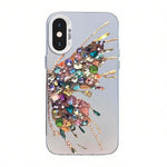 Schmetterlingsmuster Silberbeschichtete PC-Hybrid TPU-Handyhülle, Für iPhone XS Max, Für iPhone 8 Plus / 7 Plus