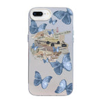 Schmetterlingsmuster Silberbeschichtete PC-Hybrid TPU-Handyhülle, Für iPhone XS Max, Für iPhone 8 Plus / 7 Plus