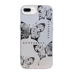 Schmetterlingsmuster Silberbeschichtete PC-Hybrid TPU-Handyhülle, Für iPhone XS Max, Für iPhone 8 Plus / 7 Plus