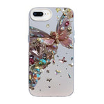 Schmetterlingsmuster Silberbeschichtete PC-Hybrid TPU-Handyhülle, Für iPhone XS Max, Für iPhone 8 Plus / 7 Plus