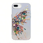 Schmetterlingsmuster Silberbeschichtete PC-Hybrid TPU-Handyhülle, Für iPhone XS Max, Für iPhone 8 Plus / 7 Plus