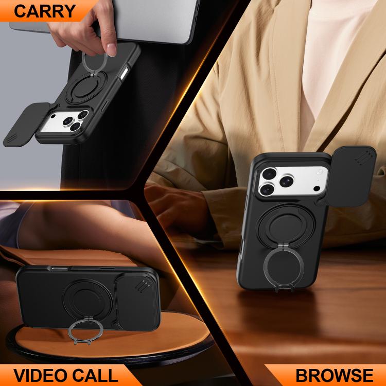 Kamera-Schiebeschutz magnetische Drehhalterung Handyhülle, Für iPhone 17 Pro Max, Für iPhone 17 Pro, Für iPhone 17, Für iPhone Air, Für iPhone 16 Pro Max, Für iPhone 16 Pro