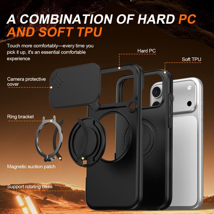 Kamera-Schiebeschutz magnetische Drehhalterung Handyhülle, Für iPhone 17 Pro Max, Für iPhone 17 Pro, Für iPhone 17, Für iPhone Air, Für iPhone 16 Pro Max, Für iPhone 16 Pro
