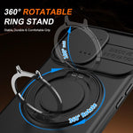 Camera Sliding Shield Magnetic Rotation Holder Phone Case, For iPhone 16 Plus, For iPhone 16, For iPhone 15 Pro Max, For iPhone 15 Pro, For iPhone 15 Plus / 14 Plus, For iPhone 15