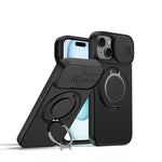 Camera Sliding Shield Magnetic Rotation Holder Phone Case, For iPhone 16 Plus, For iPhone 16, For iPhone 15 Pro Max, For iPhone 15 Pro, For iPhone 15 Plus / 14 Plus, For iPhone 15