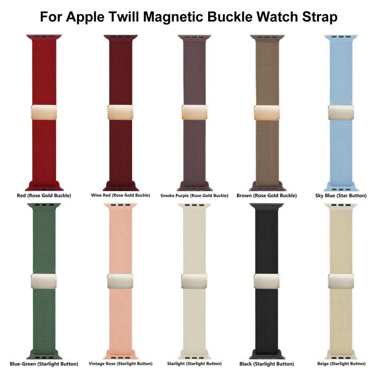 xDfind Nylon Twill Struktur Magnetische Schnalle Uhrenarmband, Für Apple Watch 42 / 44 / 45 / 46 / 49mm, Für Apple Watch 38 / 40 / 41 / S11 42mm