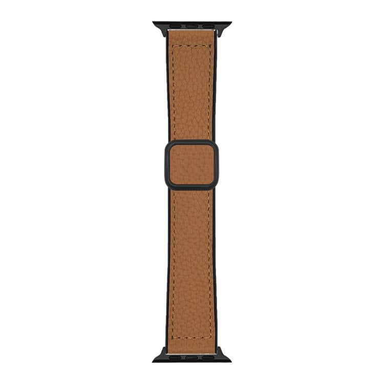 xDfind Litchi Texture Vegan Leather Magnetic Buckle Watch Band, For Apple Watch 42 / 44 / 45 / 46 / 49mm, For Apple Watch 38 / 40 / 41 / S11 42mm
