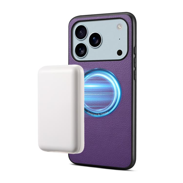 Denior A08 PU Veganes Leder Kalbsleder-Textur Magnetische Handyhülle, für iPhone 17 Pro Max, für iPhone 17 Pro, für iPhone 17, für iPhone Air