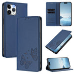 Starke Magnetische Doppelte Schmetterling RFID Vegane Leder Handyhülle, Für iPhone 12 Pro Max, Für iPhone 11 Pro Max, Für iPhone 11, Für iPhone 11 Pro