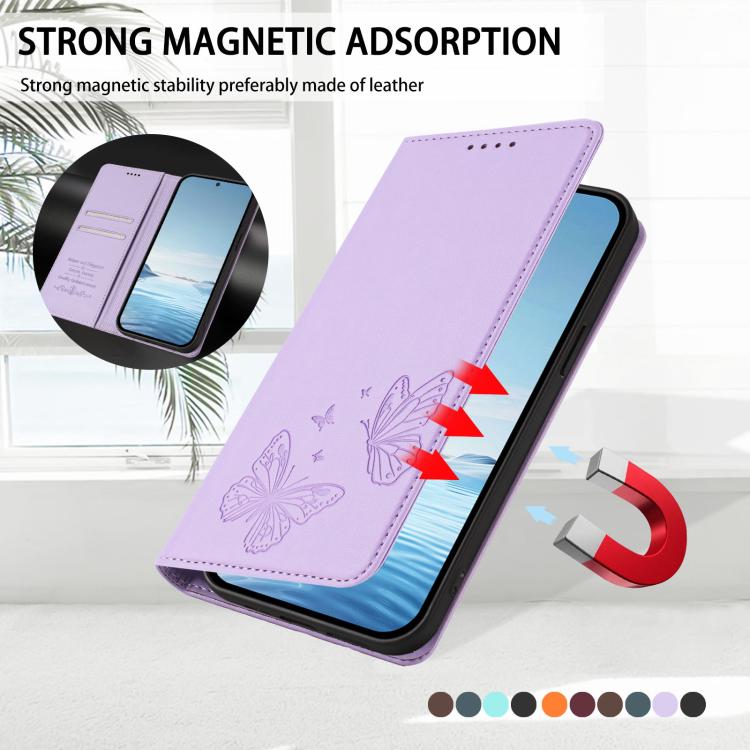Starke magnetische doppelte Schmetterlings-RFID-Handyhülle aus veganem Leder, für iPhone 16, für iPhone 15 Pro Max, für iPhone 15 Pro, für iPhone 15 Plus