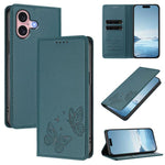 Starke magnetische doppelte Schmetterlings-RFID-Handyhülle aus veganem Leder, für iPhone 16, für iPhone 15 Pro Max, für iPhone 15 Pro, für iPhone 15 Plus