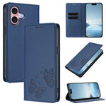 Starke magnetische doppelte Schmetterlings-RFID-Handyhülle aus veganem Leder, für iPhone 16, für iPhone 15 Pro Max, für iPhone 15 Pro, für iPhone 15 Plus