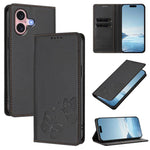 Starke magnetische doppelte Schmetterlings-RFID-Handyhülle aus veganem Leder, für iPhone 16, für iPhone 15 Pro Max, für iPhone 15 Pro, für iPhone 15 Plus