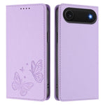 Strong Magnetic Dual Butterfly RFID Vegan Leather Phone Case, For iPhone Air, For iPhone 16 Pro Max, For iPhone 16 Pro, For iPhone 16 Plus