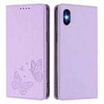 Strong Magnetic Dual Butterfly RFID Vegan Leather Phone Case, For iPhone X / XS, For iPhone XR, For iPhone XS Max, For iPhone 8 Plus / 7 Plus