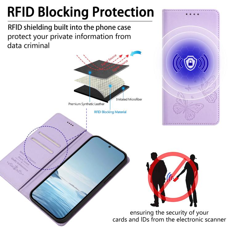 Strong Magnetic Dual Butterfly RFID Vegan Leather Phone Case, For iPhone X / XS, For iPhone XR, For iPhone XS Max, For iPhone 8 Plus / 7 Plus