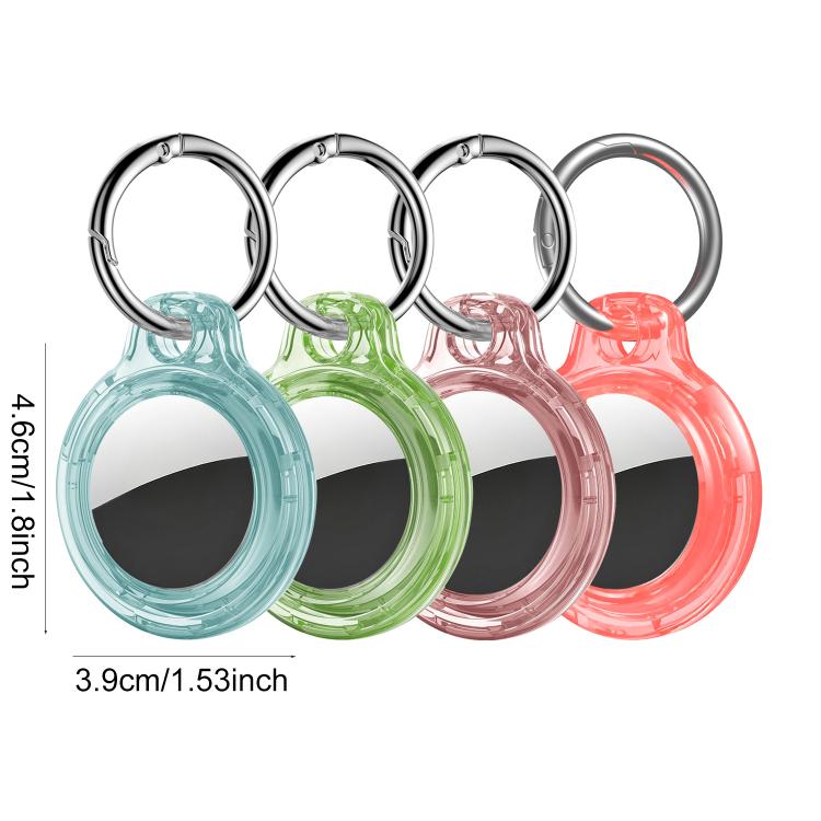 XDcase transluzente harte PC-Schutzhülle mit Schlüsselring, 1 Stück (Transparent Schwarz), 1 Stück (Transparent), 1 Stück (Transparent Rot), 1 Stück (Transparent Blau), 1 Stück (Transparent Pink), 1 Stück (Transparent Grün)