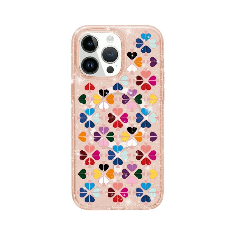 Glitzerndes Kristall Rotes Herz Muster Magnetische Handyhülle, Für iPhone 15, Für iPhone 14 Plus, Für iPhone 14, Für iPhone 14 Pro, Für iPhone 14 Pro Max, Für iPhone 13 Pro Max, Für iPhone 13 Pro, Für iPhone 13