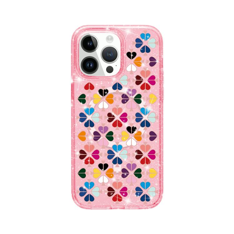 Glitzerndes Kristall Rotes Herz Muster Magnetische Handyhülle, Für iPhone 15, Für iPhone 14 Plus, Für iPhone 14, Für iPhone 14 Pro, Für iPhone 14 Pro Max, Für iPhone 13 Pro Max, Für iPhone 13 Pro, Für iPhone 13