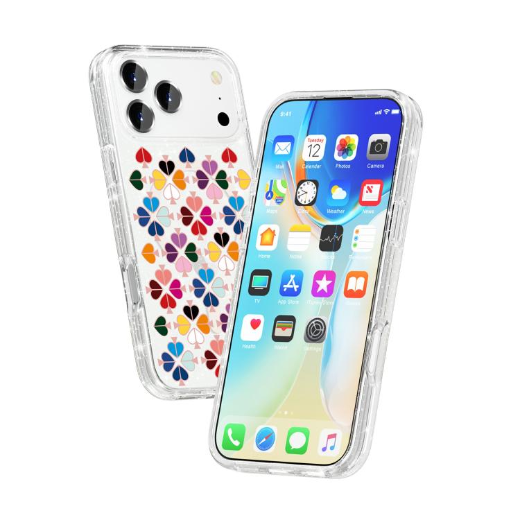 Glitzernde Kristall Rot-Herz-Muster Handyhülle mit Magnet, für iPhone 17 Pro Max, für iPhone 17 Pro