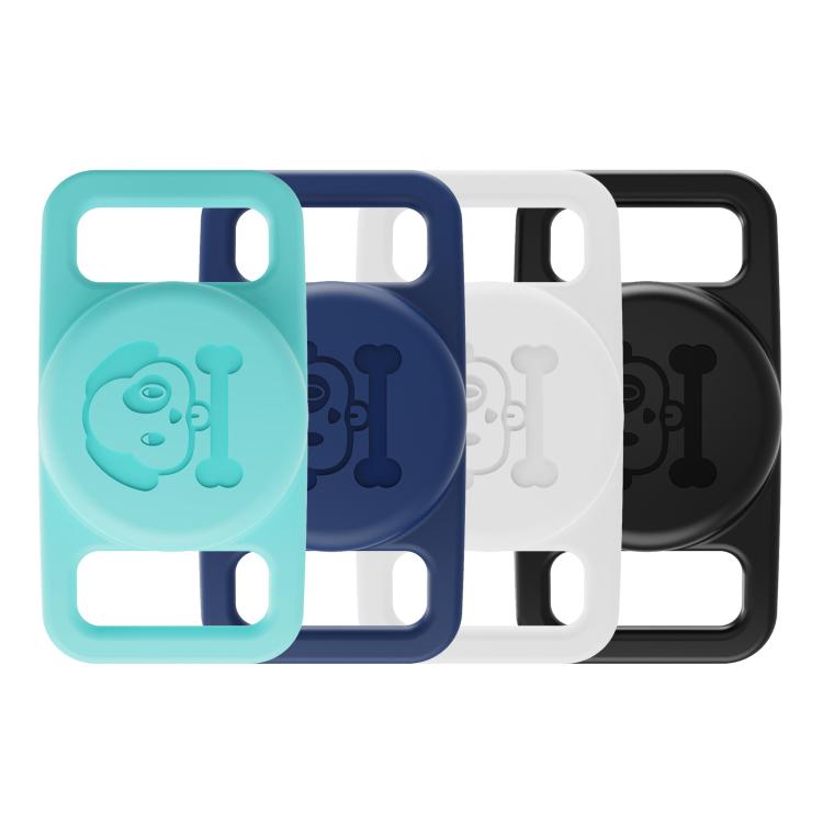 XDcase 4 Stück Haustierhalsband Design Wasserdichte Silikon Schutzhülle, 4 Stück (Schwarz Weiß Blau Grün), 4 Stück (Pink Rot Lila Gelb)