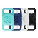 XDcase 4 Stück Haustierhalsband Design Wasserdichte Silikon Schutzhülle, 4 Stück (Schwarz Weiß Blau Grün), 4 Stück (Pink Rot Lila Gelb)
