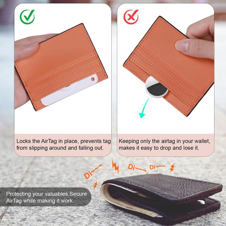 XDcase Ultra-Dünne Brieftaschen-Karten Design TPU Schutzhülle, Für AirTag 2. Gen / 1. Gen