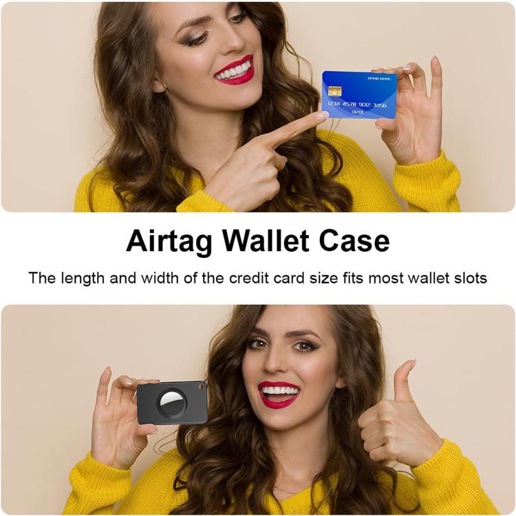 XDcase Ultra-Dünne Brieftaschen-Karten Design TPU Schutzhülle, Für AirTag 2. Gen / 1. Gen