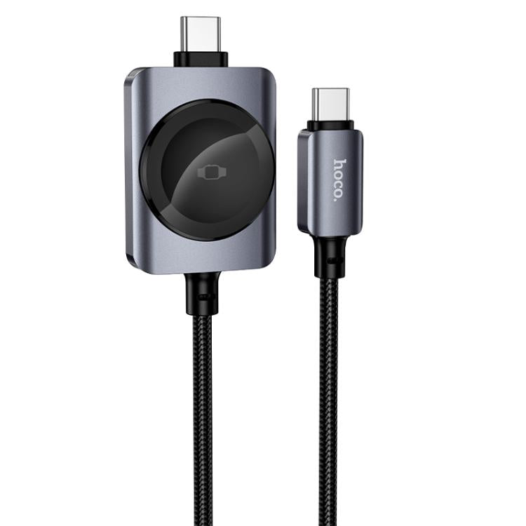 hoco CW66 1,2m PD100W & Für iWatch Magnetisches 2-in-1 Type-C zu Type-C Ladekabel, CW66