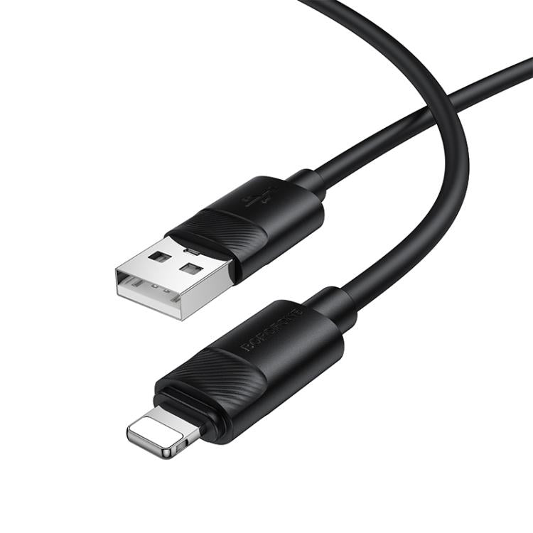 Borofone BX123 Leya 2,4A USB zu 8-Pin Silikon Ladekabel, Länge: 1m, USB zu 8-Pin