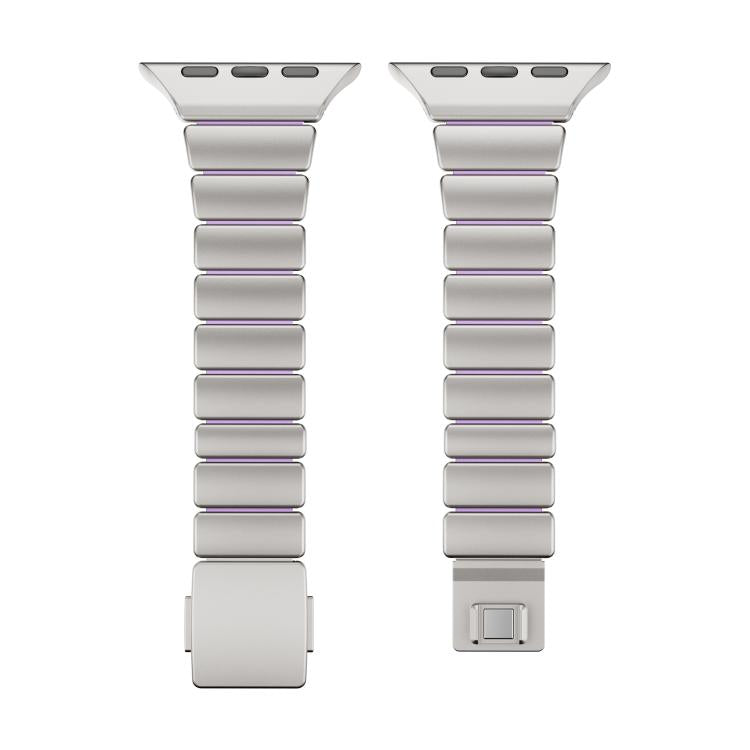 Ein-Perlen Taillen Edelstahl Norman Schnalle Magnetisches Uhrenarmband, Für Apple Watch 46mm / 49mm / 45mm / 44mm, Für Apple Watch 42mm / 41mm / 40mm / 38mm