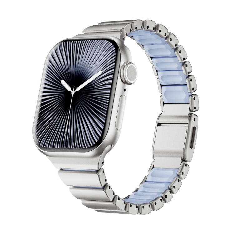 Ein-Perlen Taillen Edelstahl Norman Schnalle Magnetisches Uhrenarmband, Für Apple Watch 46mm / 49mm / 45mm / 44mm, Für Apple Watch 42mm / 41mm / 40mm / 38mm