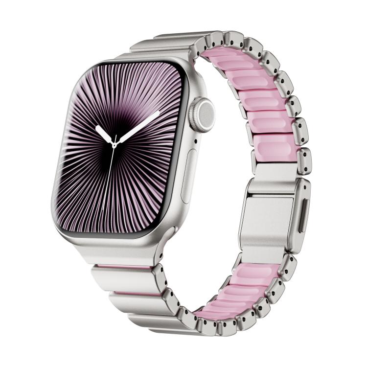 Ein-Perlen Taillen Edelstahl Norman Schnalle Magnetisches Uhrenarmband, Für Apple Watch 46mm / 49mm / 45mm / 44mm, Für Apple Watch 42mm / 41mm / 40mm / 38mm