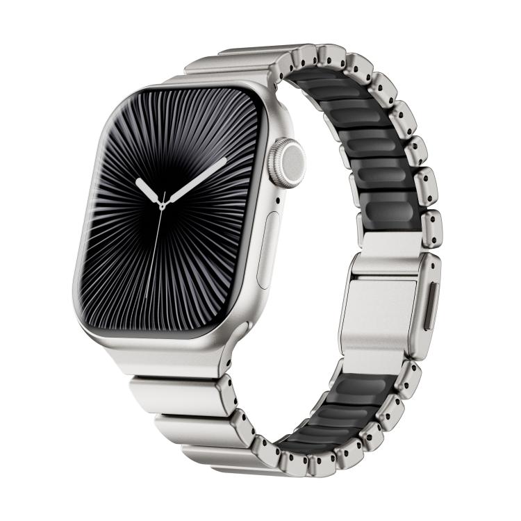 Ein-Perlen Taillen Edelstahl Norman Schnalle Magnetisches Uhrenarmband, Für Apple Watch 46mm / 49mm / 45mm / 44mm, Für Apple Watch 42mm / 41mm / 40mm / 38mm
