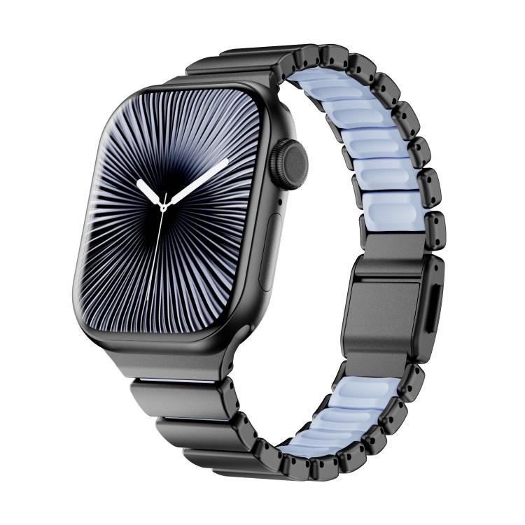 Ein-Perlen Taillen Edelstahl Norman Schnalle Magnetisches Uhrenarmband, Für Apple Watch 46mm / 49mm / 45mm / 44mm, Für Apple Watch 42mm / 41mm / 40mm / 38mm